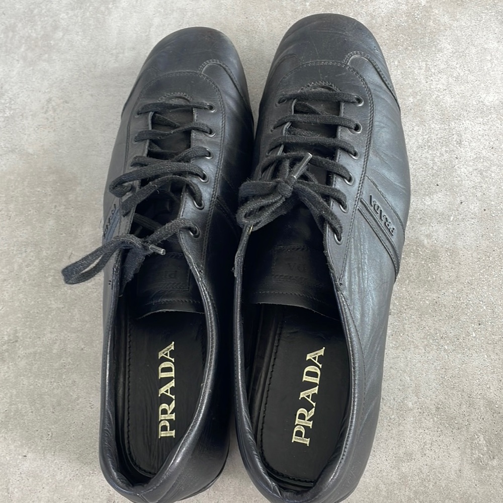 Prada Black Leather Men’s Sneakers